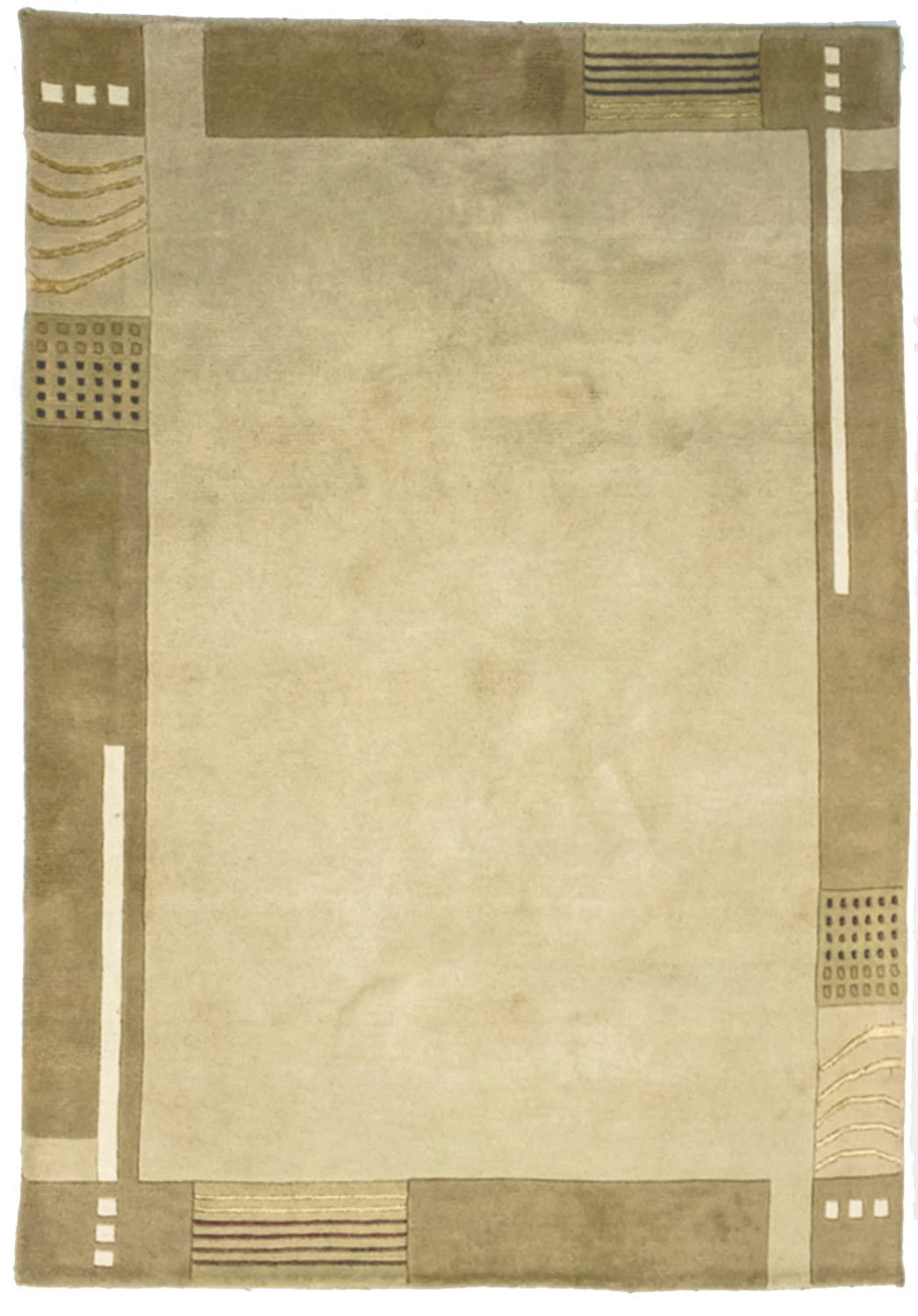 Tapis Népalais - 194 x 143 cm - beige