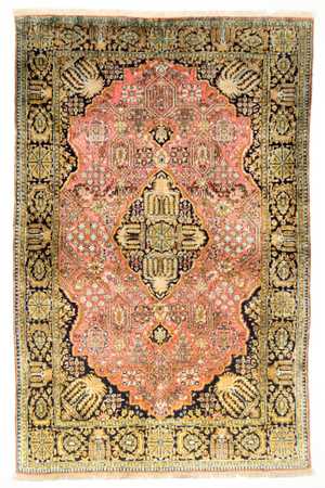 Alfombra de seda - Kayseri - 169 x 105 cm - rosa