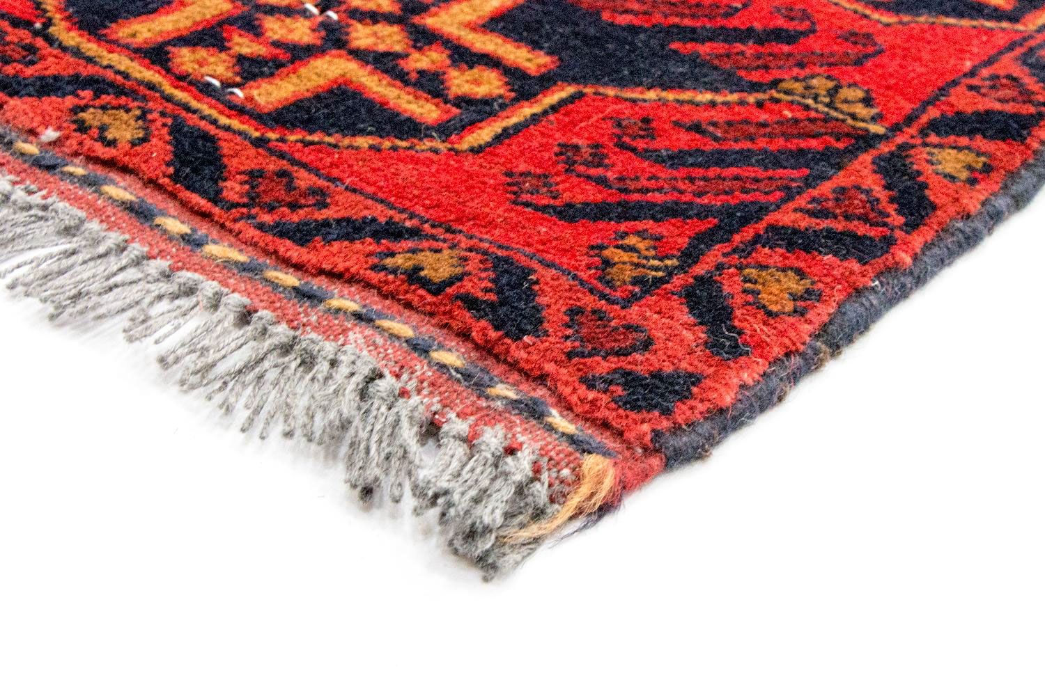 Tapis afghan - Kunduz - 190 x 128 cm - rouge clair