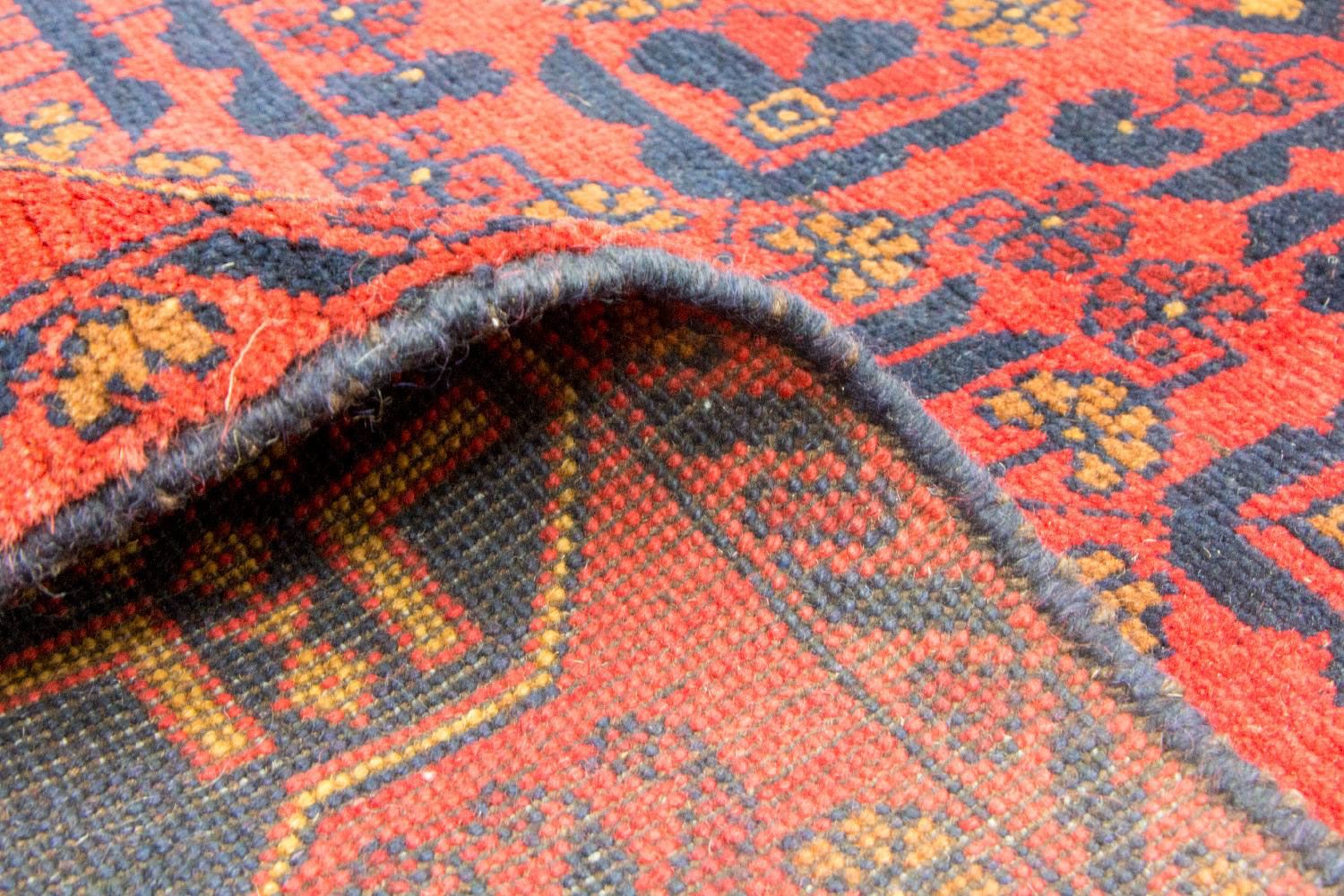 Tapis afghan - Kunduz - 190 x 128 cm - rouge clair