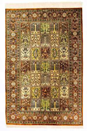 Silk Carpet - Ghom Silk - Premium - 152 x 101 cm - flerfärgad