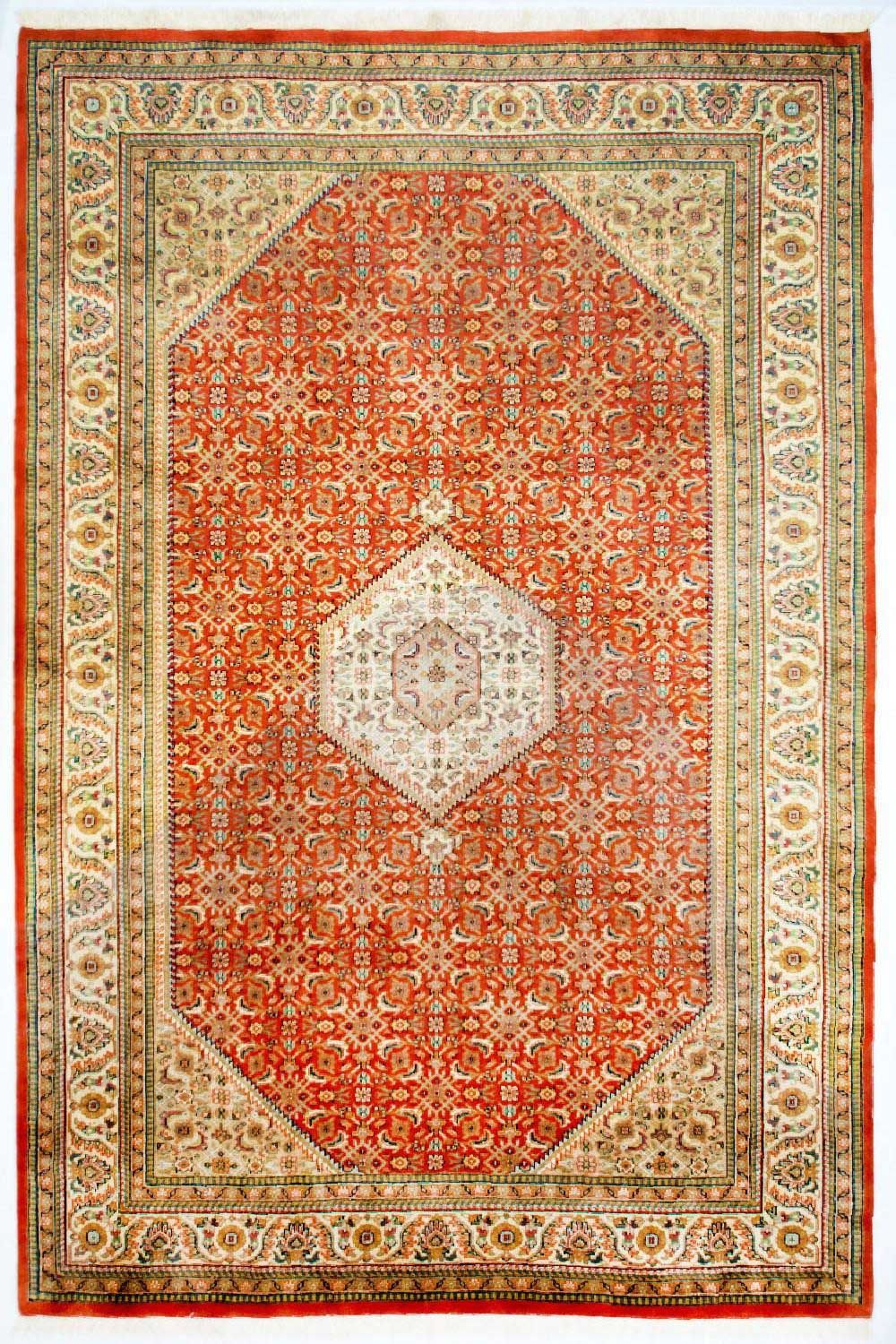 Tapete Persa - Bijar - 300 x 200 cm - laranja