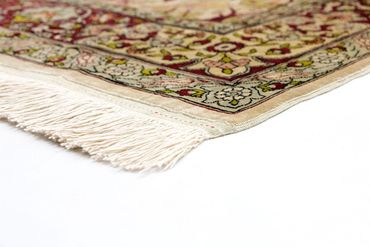 Jedwabny dywan - Hereke Silk - Premium - 150 x 92 cm - beżowy