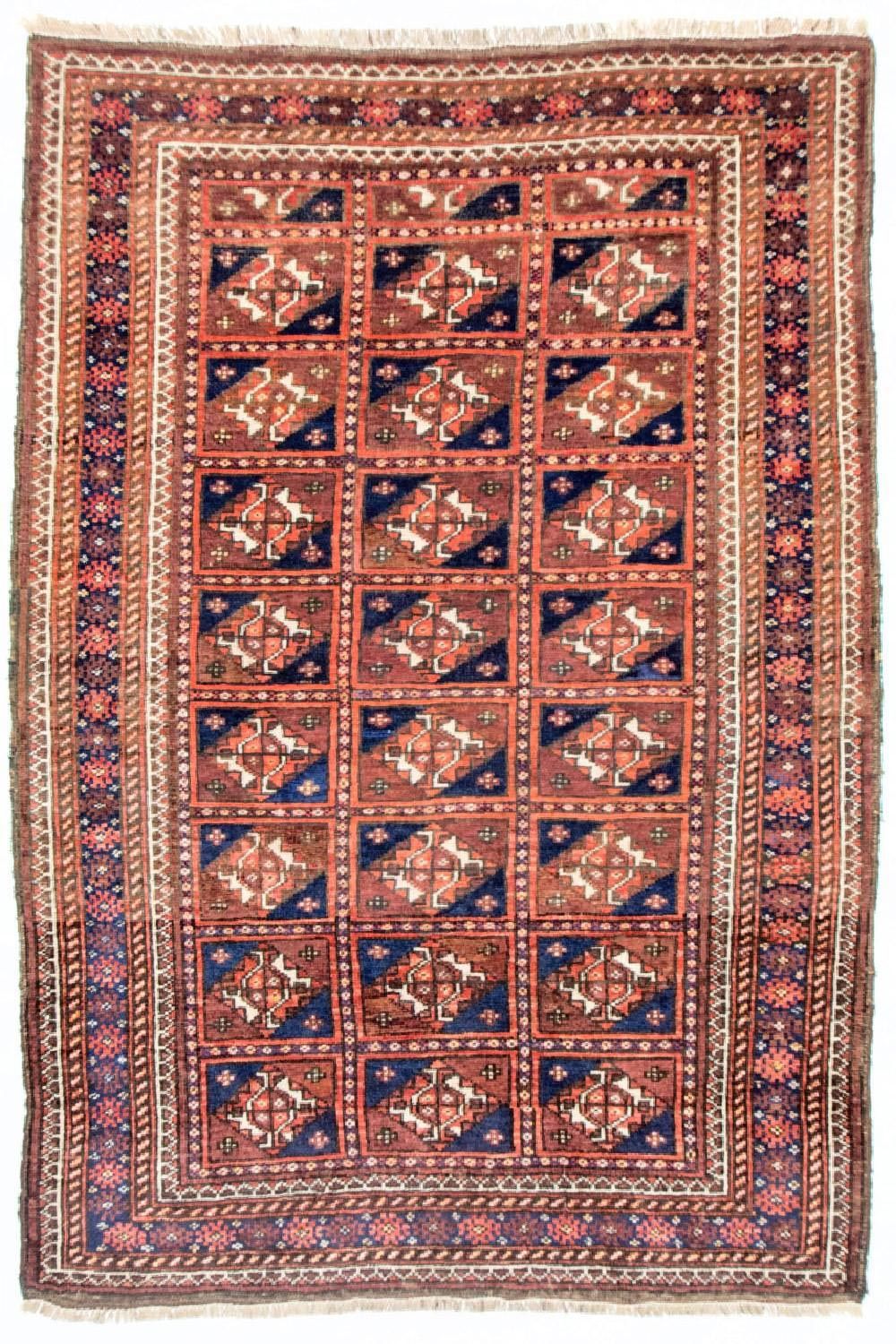 Alfombra afgana - Bukhara - 164 x 105 cm - azul