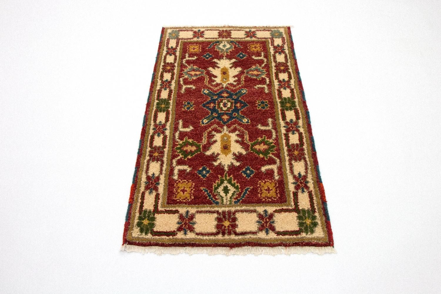 Alfombra oriental - 124 x 67 cm - rojo