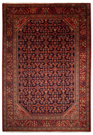 Alfombra persa - Nómada - 333 x 226 cm - azul oscuro