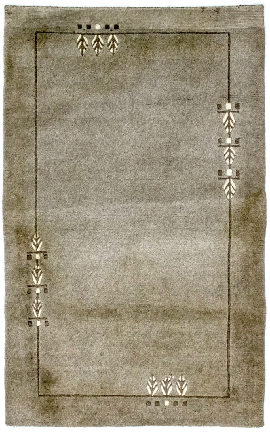 Alfombra de Nepal - 148 x 92 cm - gris