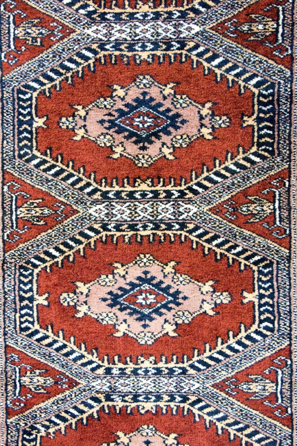 Løper Afghansk teppe - Bukhara - 300 x 97 cm - rød