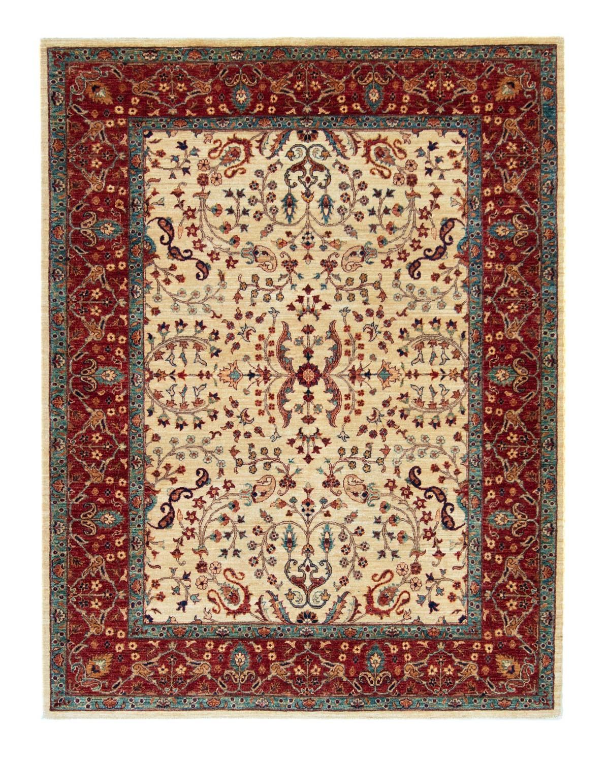 Afghaans tapijt - 199 x 156 cm - beige