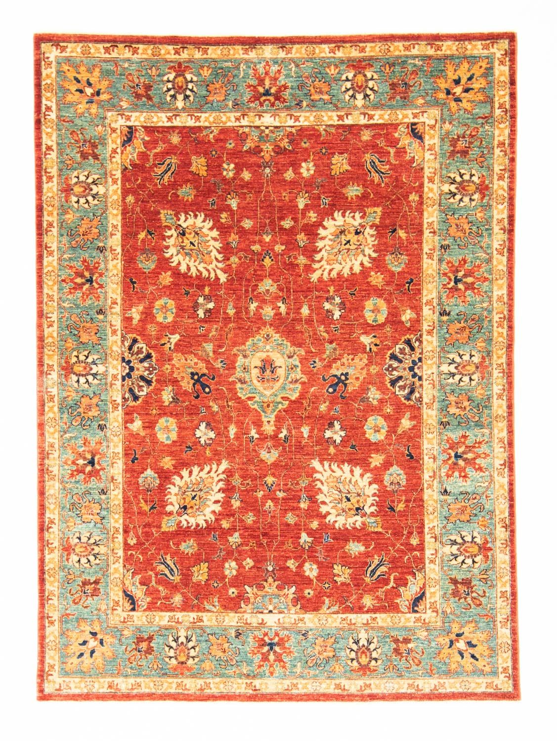 Tapis afghan - 201 x 149 cm - rouge