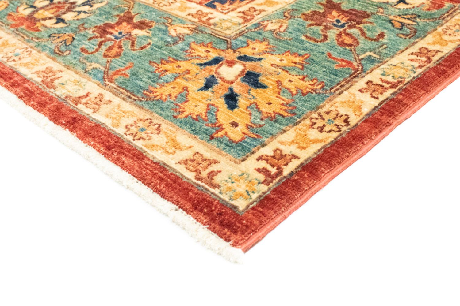 Tapis afghan - 201 x 149 cm - rouge