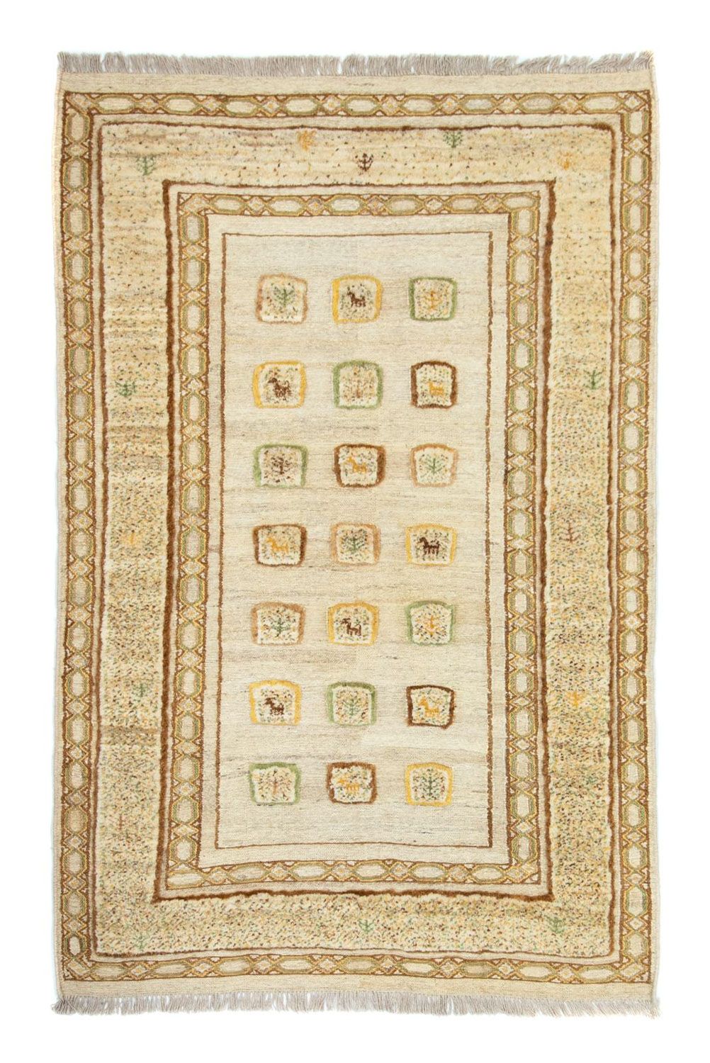 Gabbeh tapijt - Perzisch - 174 x 116 cm - beige