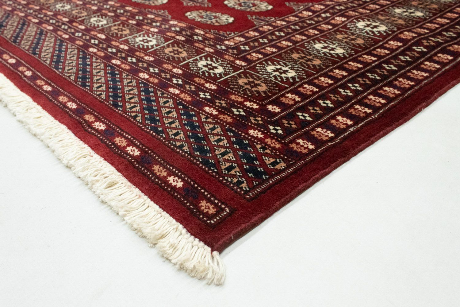 Afghansk matta - Bukhara kvadrat  - 203 x 199 cm - röd