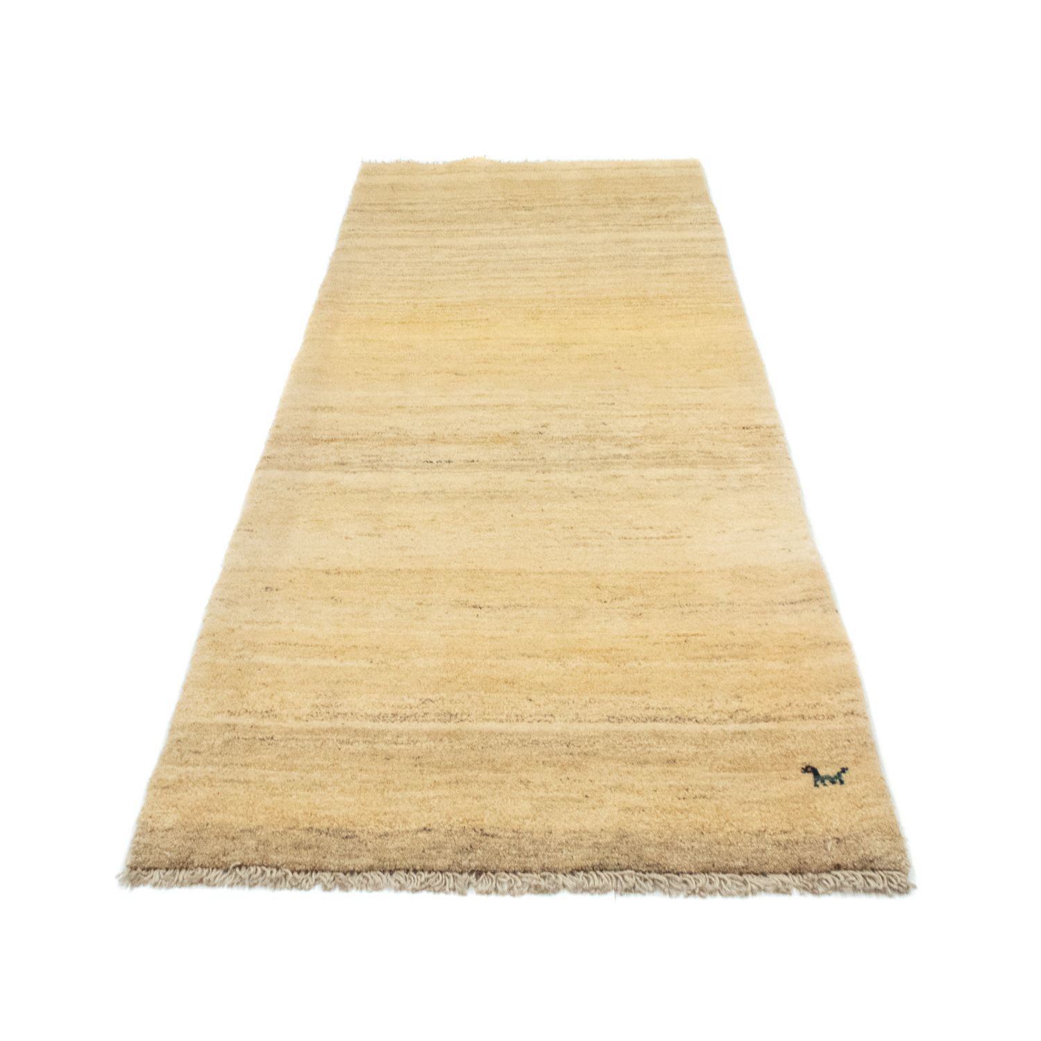 Løper Gabbeh-teppe - persisk - 277 x 93 cm - beige