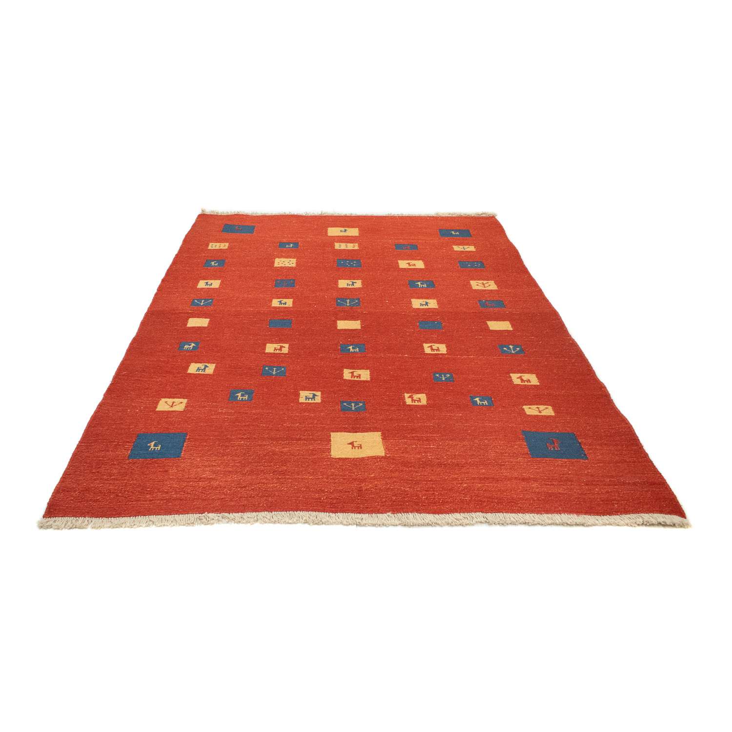 Gabbeh-tæppe - Persisk - 225 x 164 cm - rød