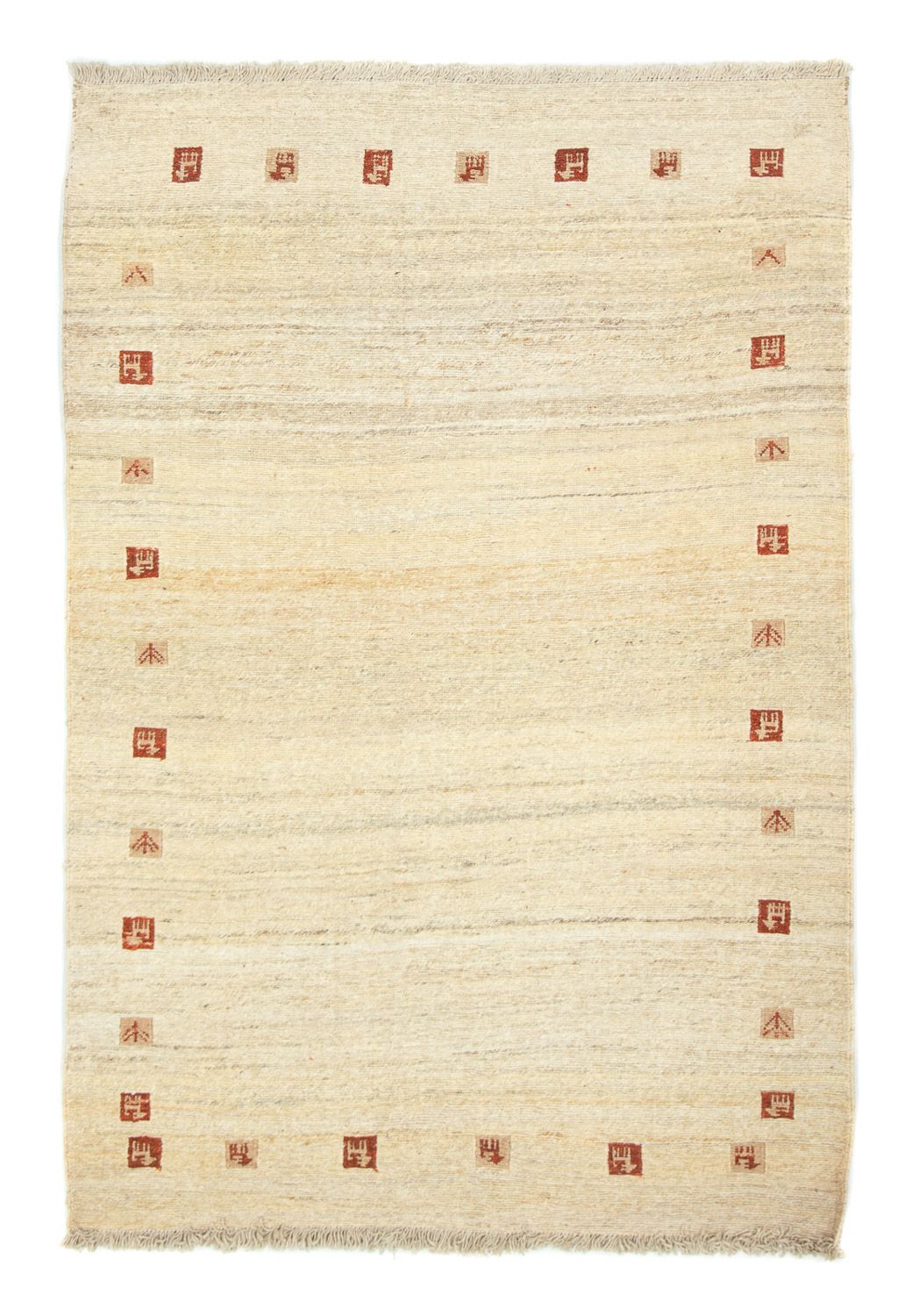 Gabbeh-matta - persisk - 184 x 124 cm - beige