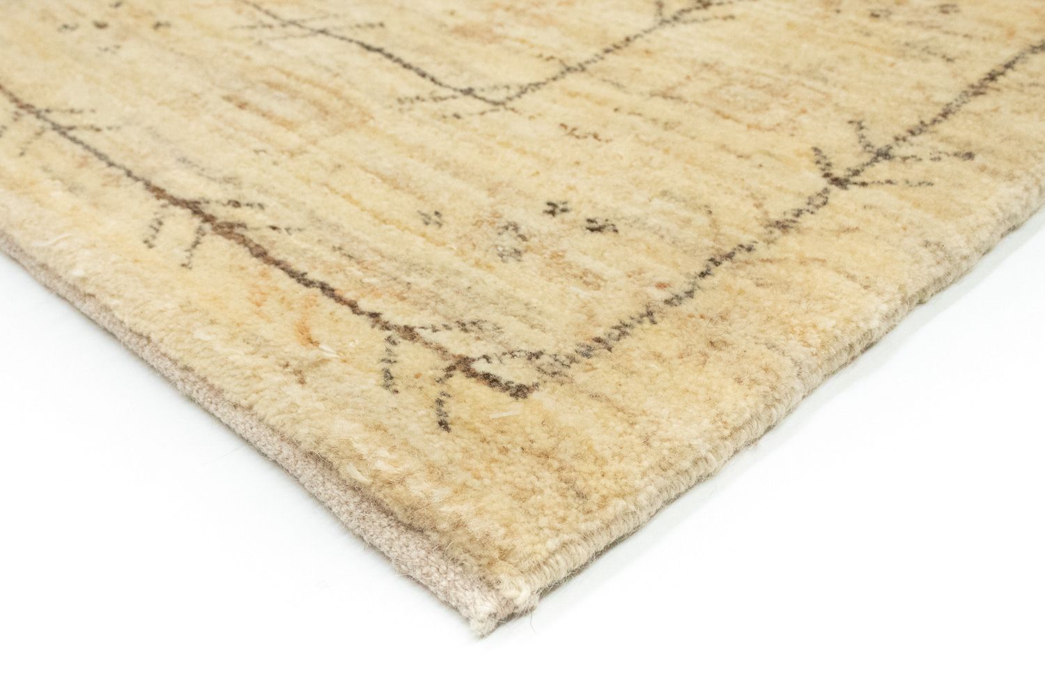 Løper Gabbeh-teppe - persisk - 236 x 85 cm - beige