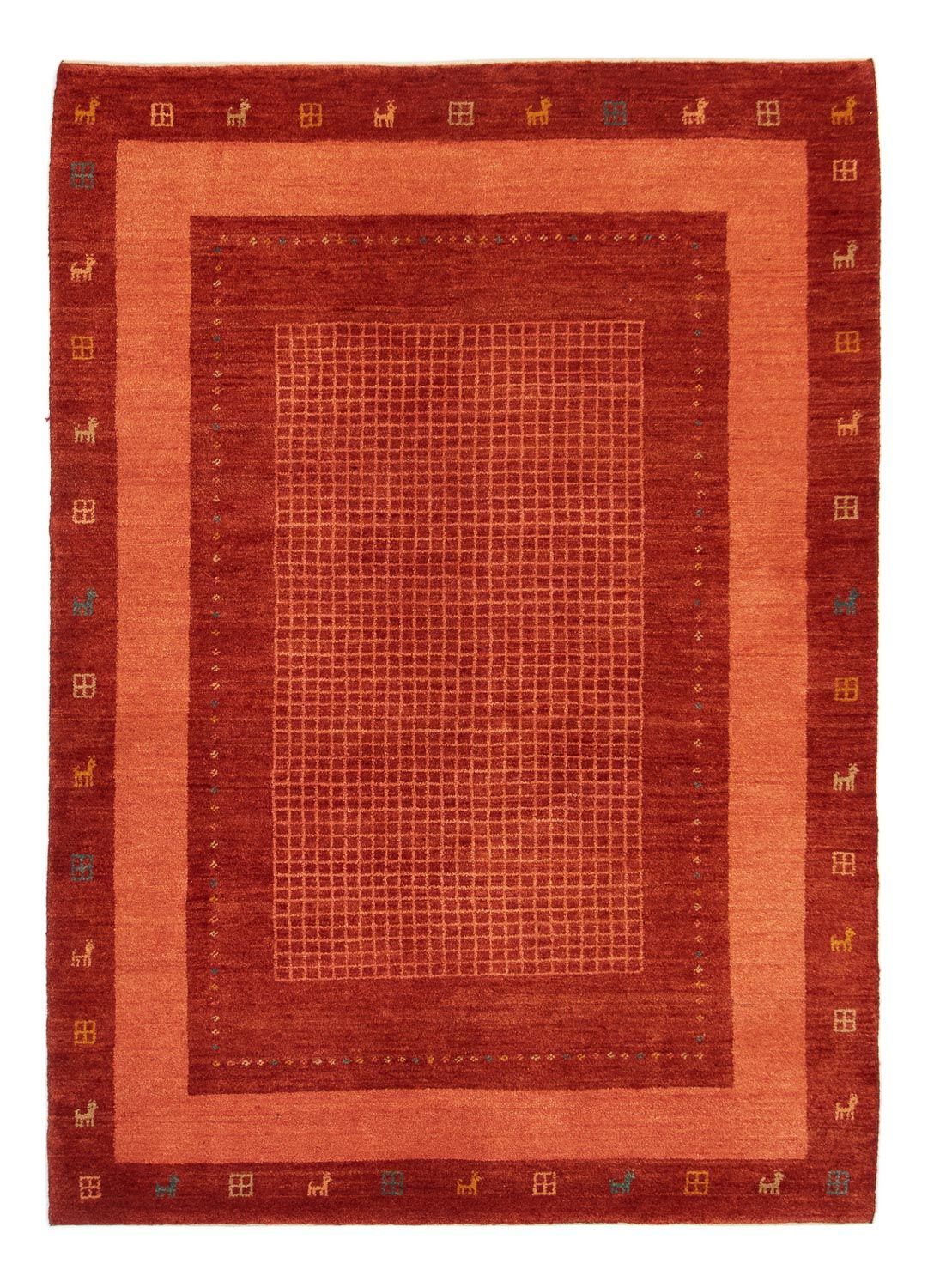 Gabbeh tapijt - Perzisch - 201 x 146 cm - rood