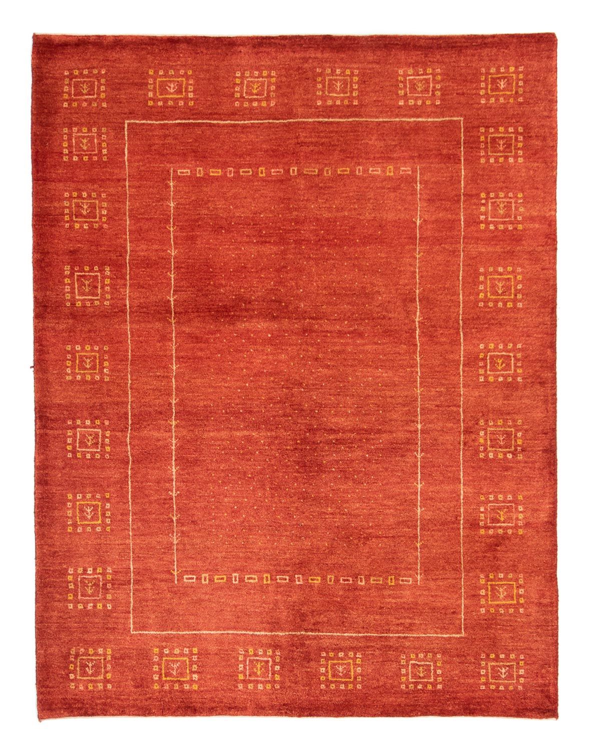 Tapis Gabbeh - Persan - 194 x 150 cm - rouge