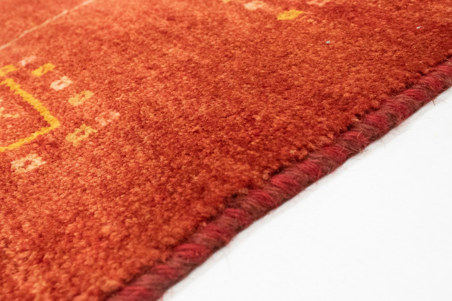 Tapis Gabbeh - Persan - 194 x 150 cm - rouge