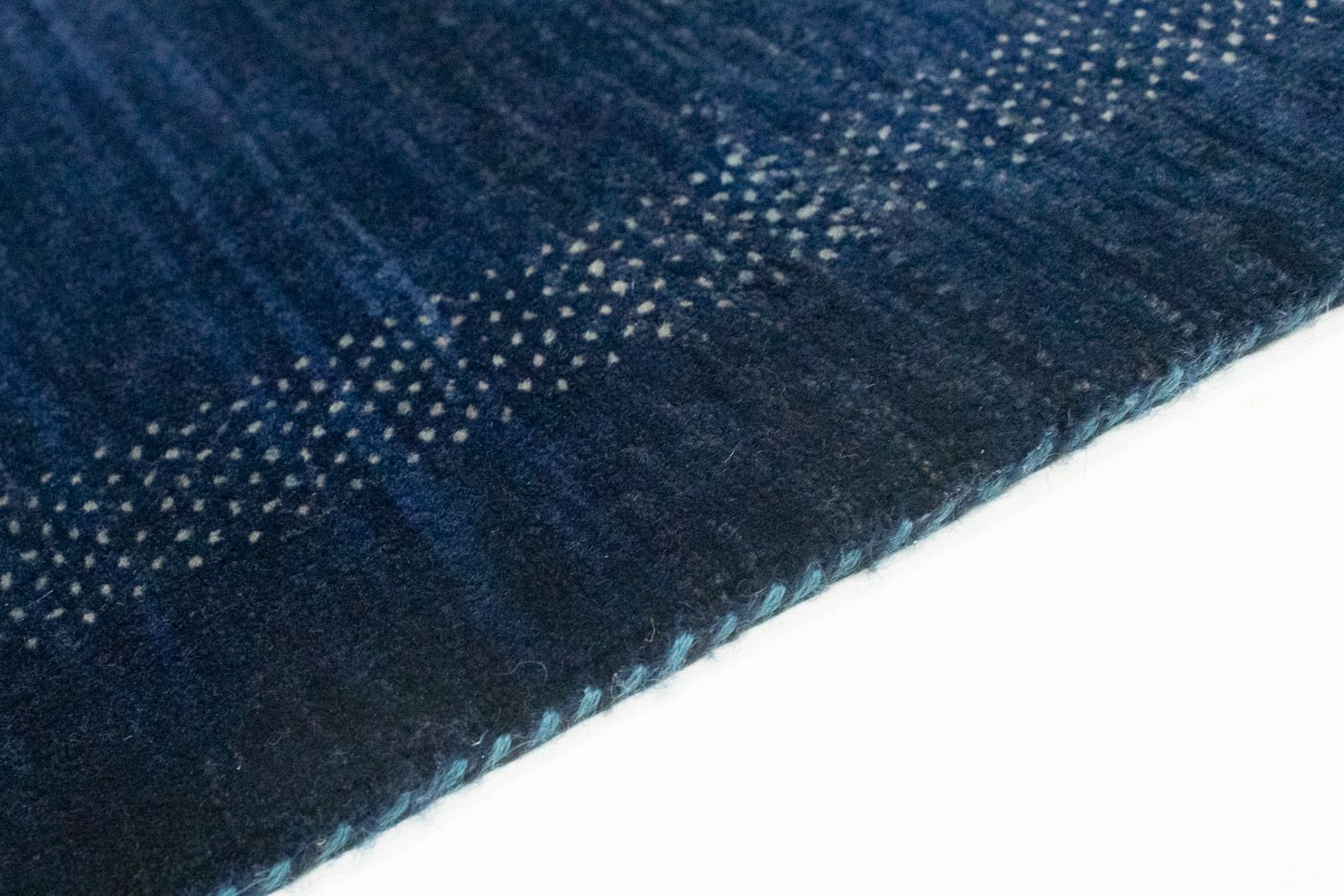 Runner Gabbeh Rug - Loribaft Perser - 242 x 80 cm - dark blue