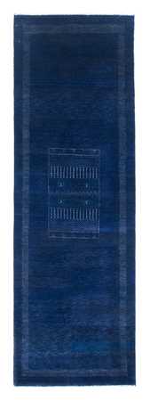 Runner Gabbeh Rug - Loribaft Perser - 242 x 80 cm - dark blue