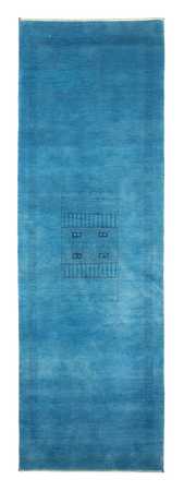 Runner Gabbeh Rug - Loribaft Perser - 246 x 77 cm - blue