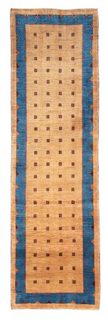 Runner Gabbeh-matta - Loribaft Persian - 300 x 85 cm - ljusbrun