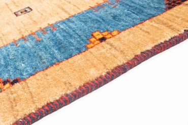 Loper Gabbeh Tapijt - Loribaft Perzisch - 300 x 85 cm - lichtbruin