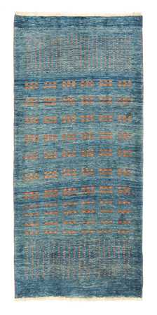 Alfombra de pasillo Alfombra Gabbeh - Loribaft Persa - 188 x 86 cm - azul