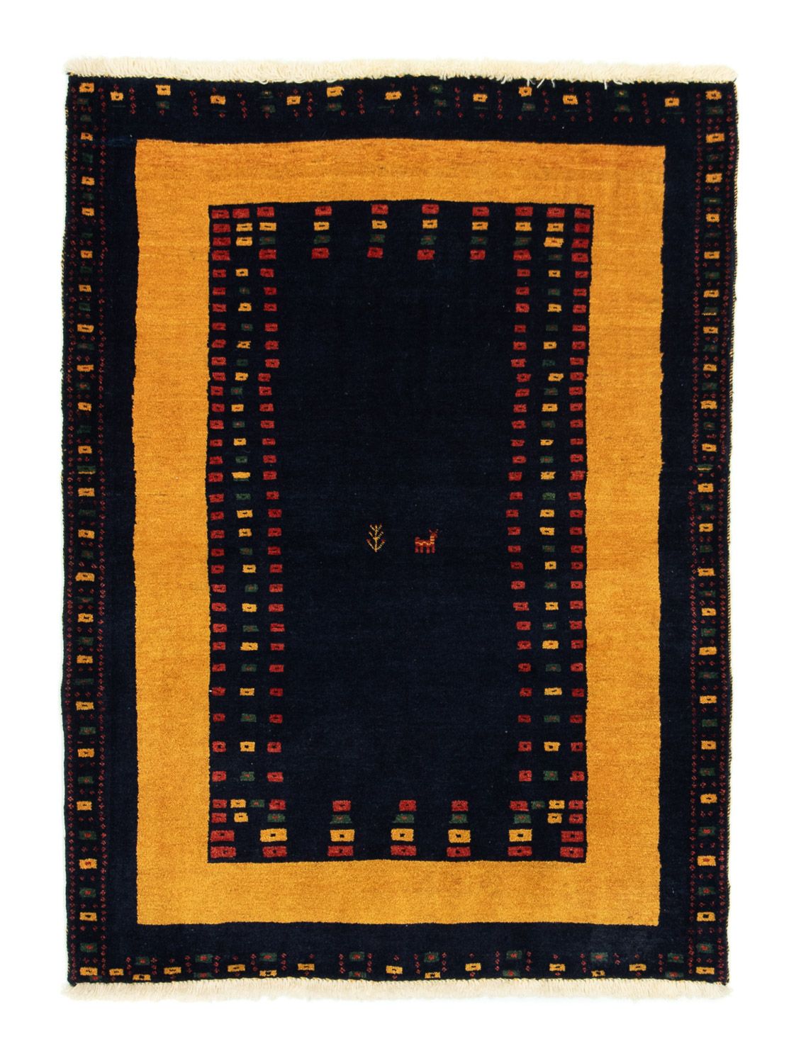 Gabbeh-matta - Loribaft Persian - 147 x 104 cm - mörkblå