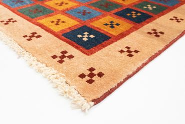 Tapis Gabbeh - Loribaft Persan - 150 x 97 cm - rouge clair