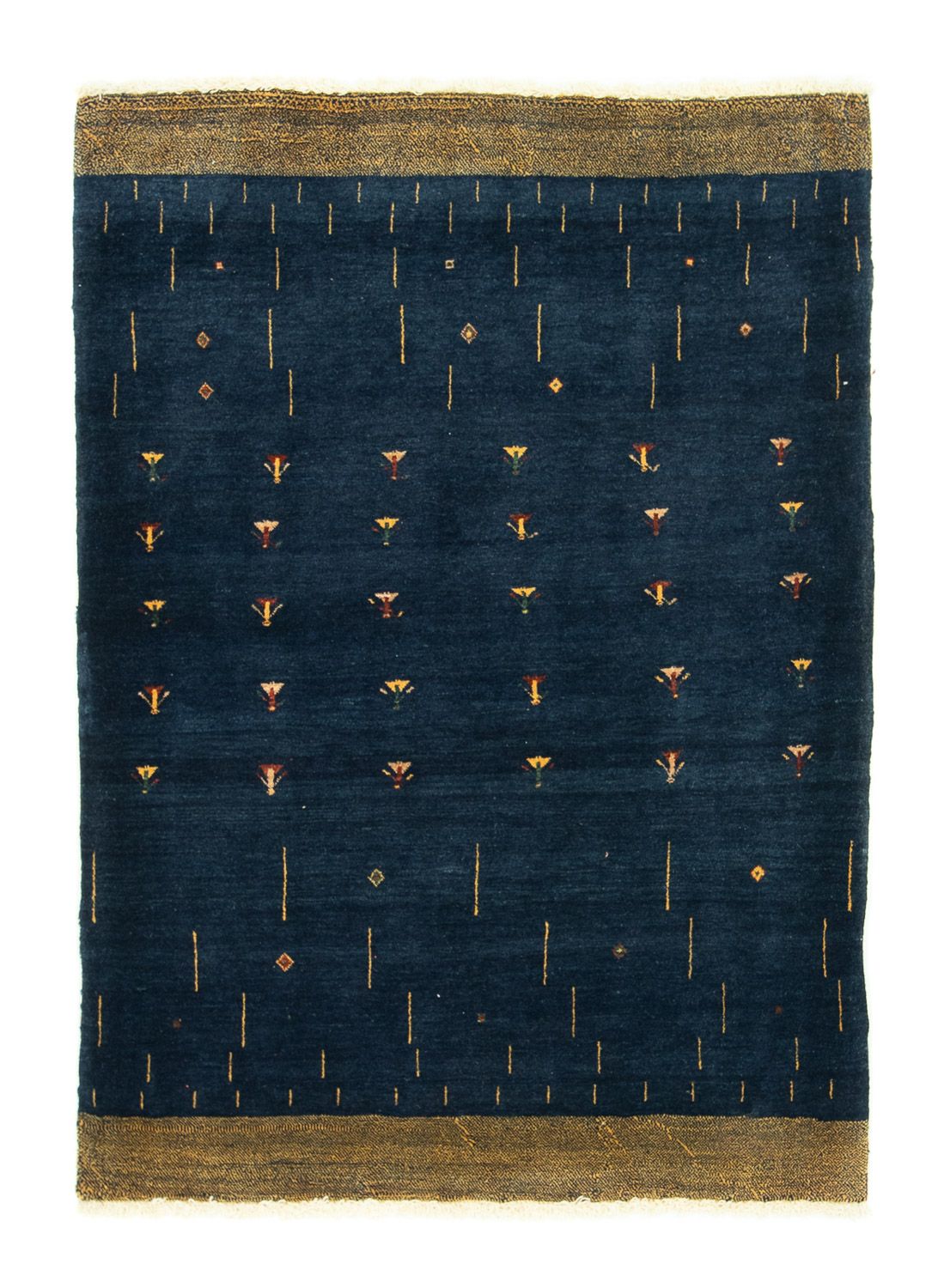 Alfombra Gabbeh - Loribaft Persa - 160 x 116 cm - azul oscuro