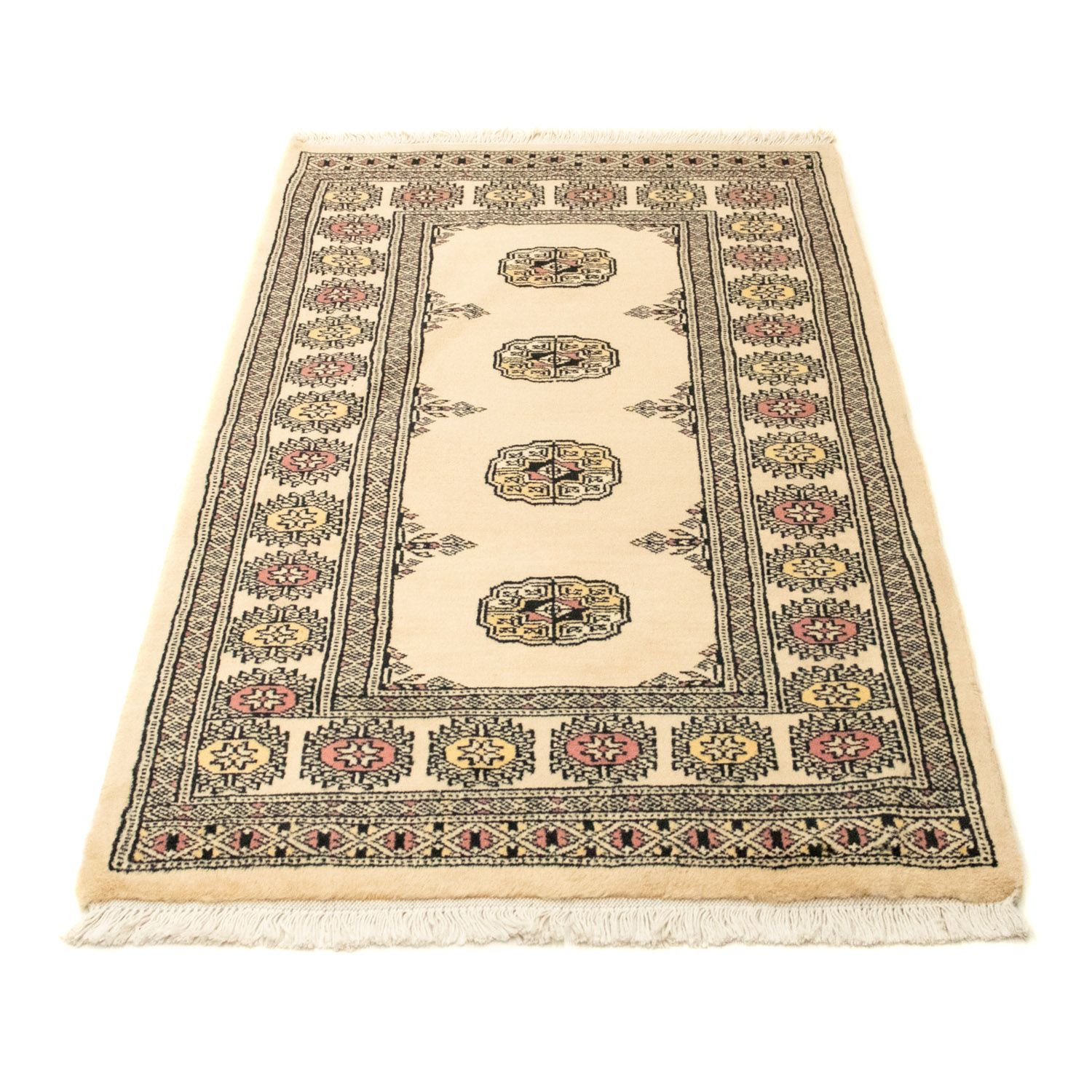 Afghaans tapijt - Bukhara - 126 x 78 cm - beige