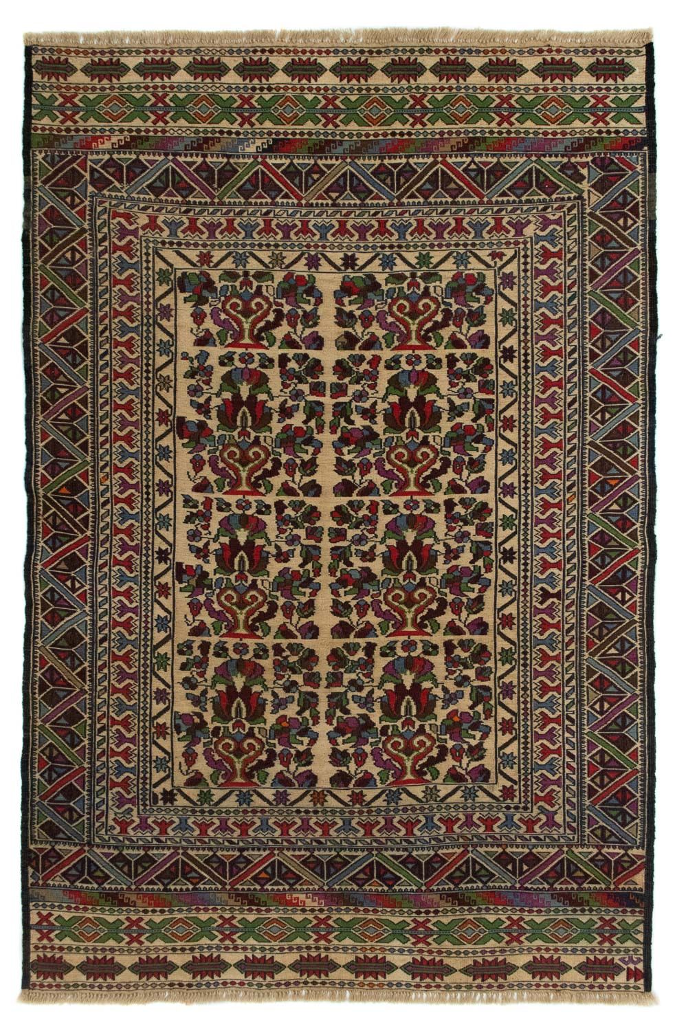 Kelim Carpet - orientalisk matta - 147 x 96 cm - flerfärgad