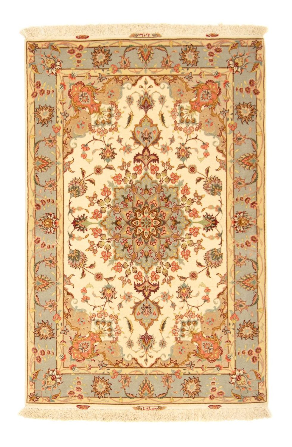 Dywan perski - Tabriz - Premium - 153 x 100 cm - beżowy