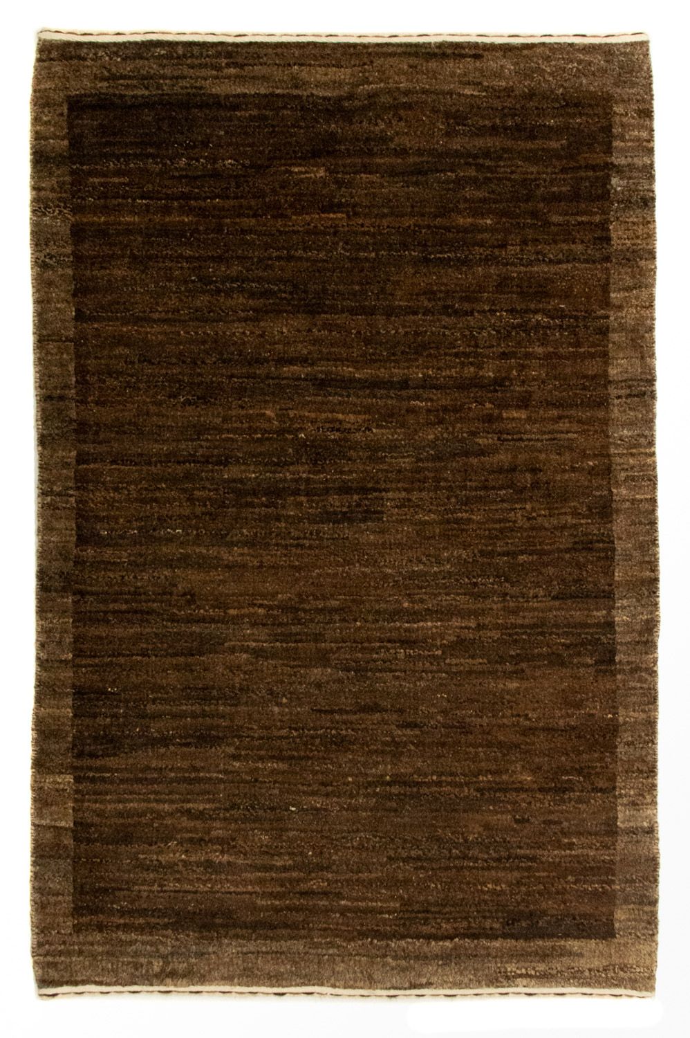 Alfombra Gabbeh - Indus - 93 x 60 cm - marrón oscuro