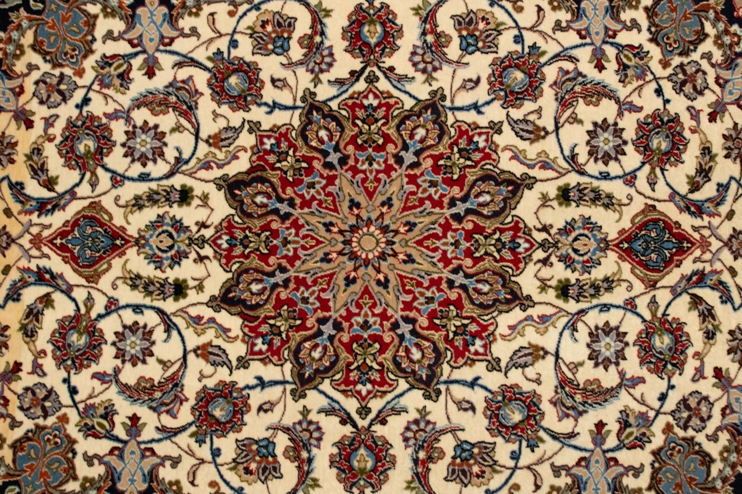 Dywan perski - Isfahan - Premium - 160 x 110 cm - beżowy