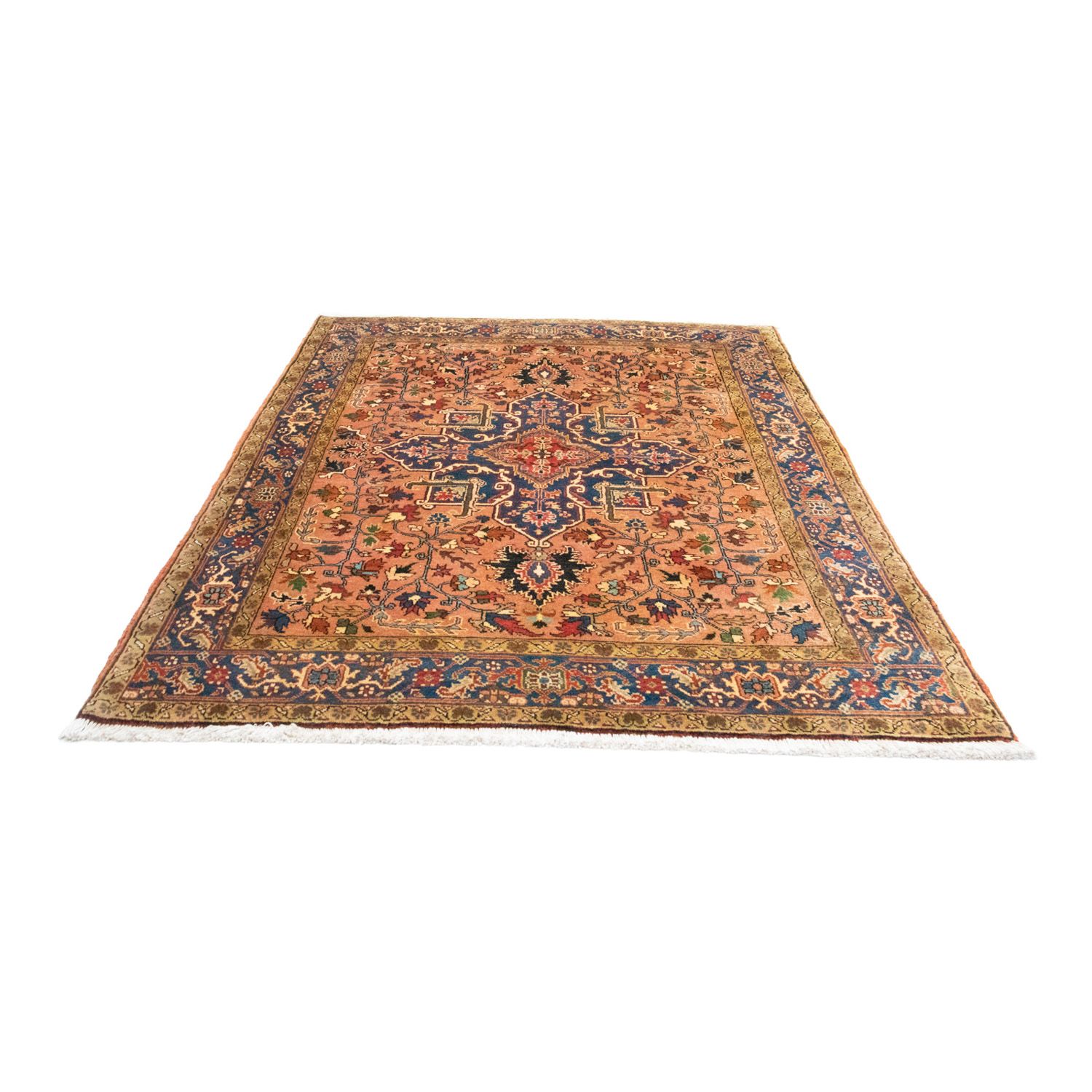 Tapis persan - Nomadic - 206 x 158 cm - saumon