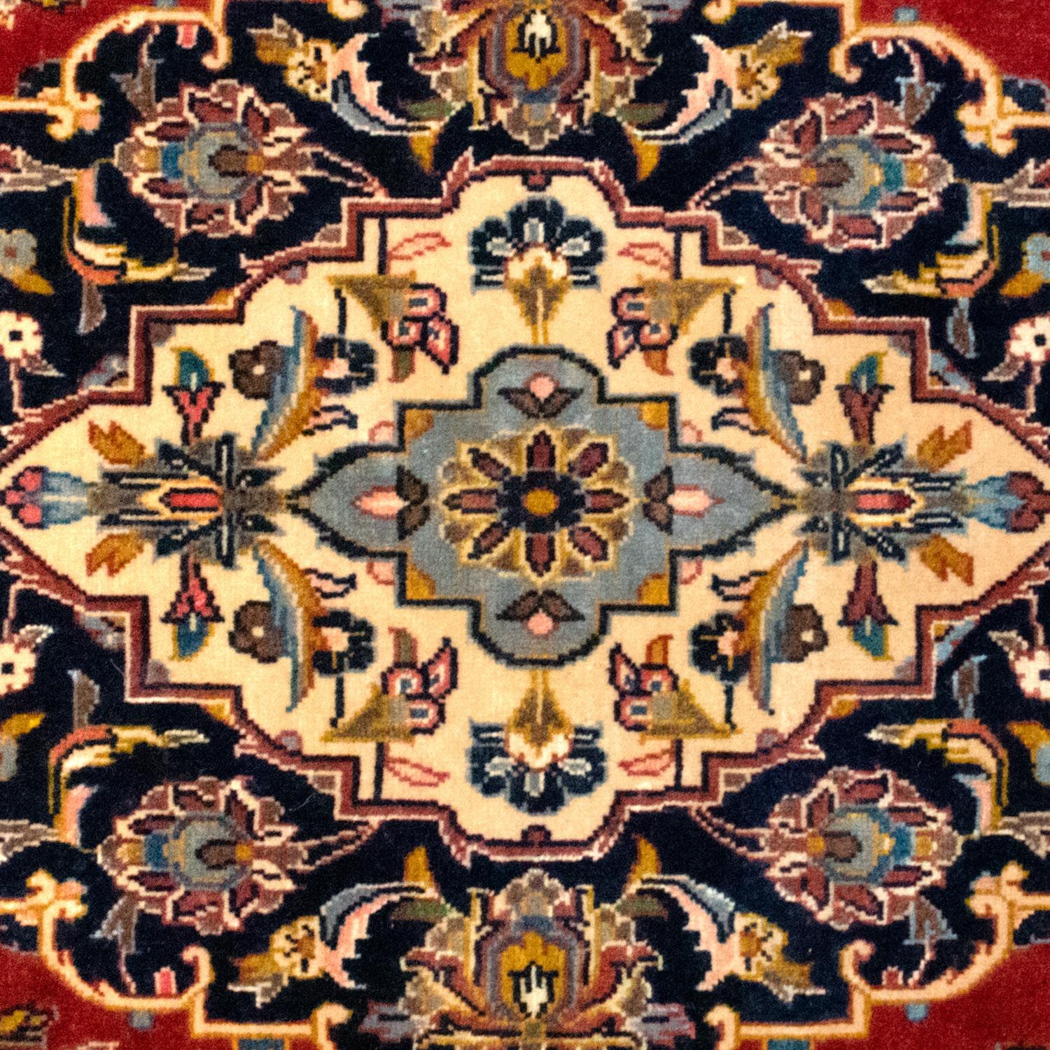 Alfombra persa - Keshan - 235 x 138 cm - rojo