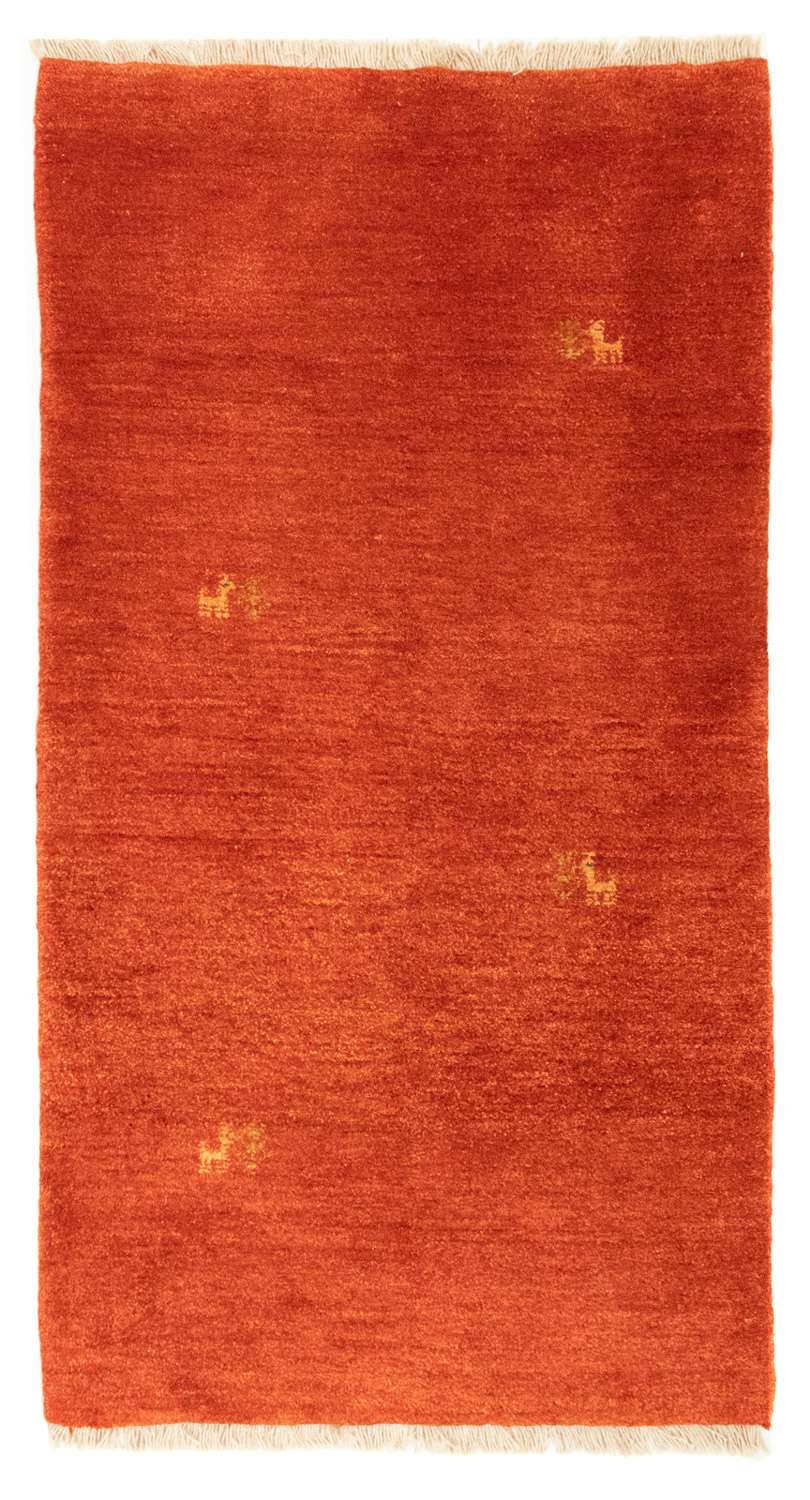 Gabbeh-teppe - persisk - 139 x 73 cm - rød