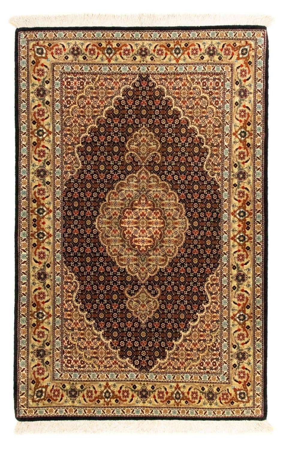 Perský koberec - Tabríz - Královský - 129 x 82 cm - tmavě modrá