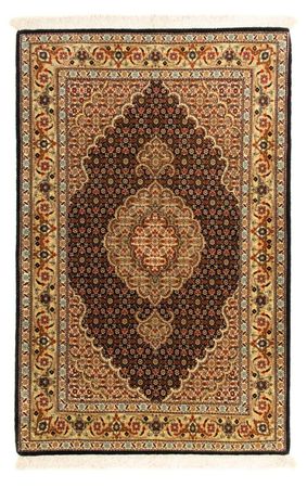 Tapis persan - Tabriz - Royal - 129 x 82 cm - bleu foncé