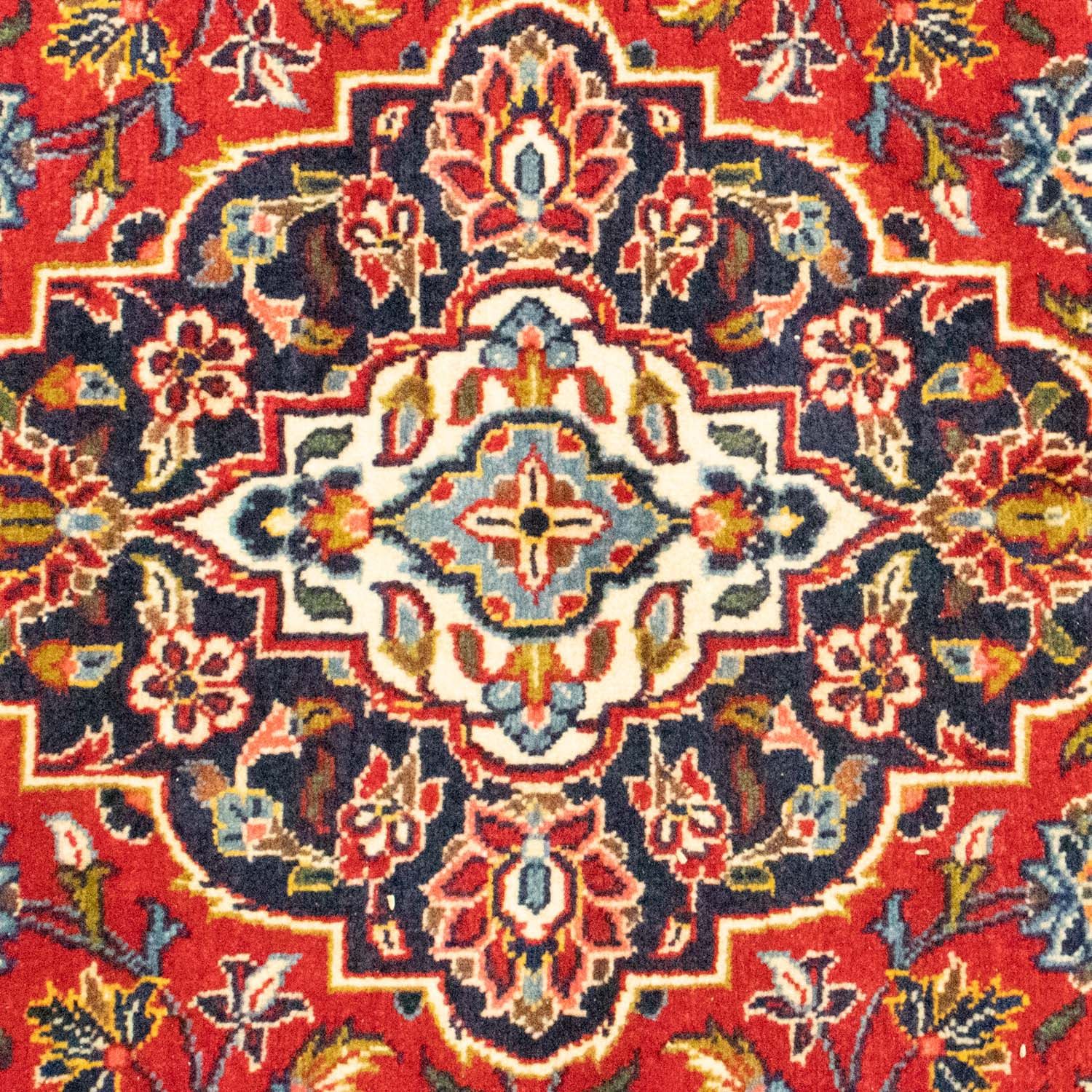 Alfombra persa - Keshan - 217 x 142 cm - rojo