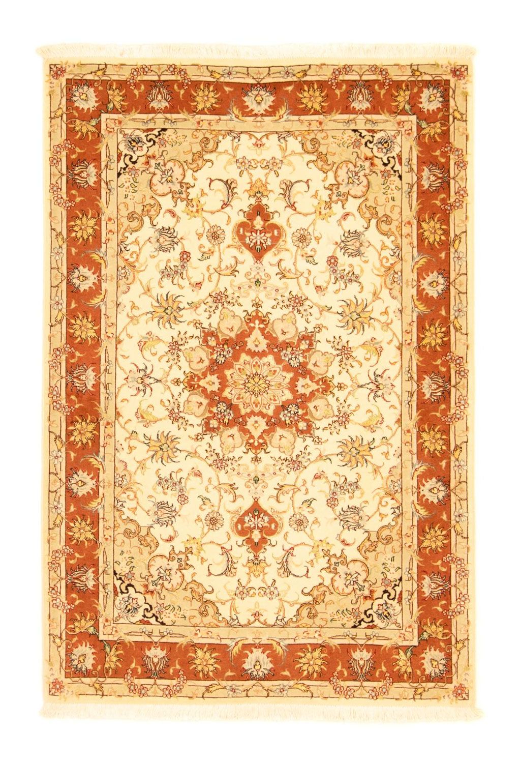 Alfombra Persa - Tabriz - Real - 155 x 102 cm - beige