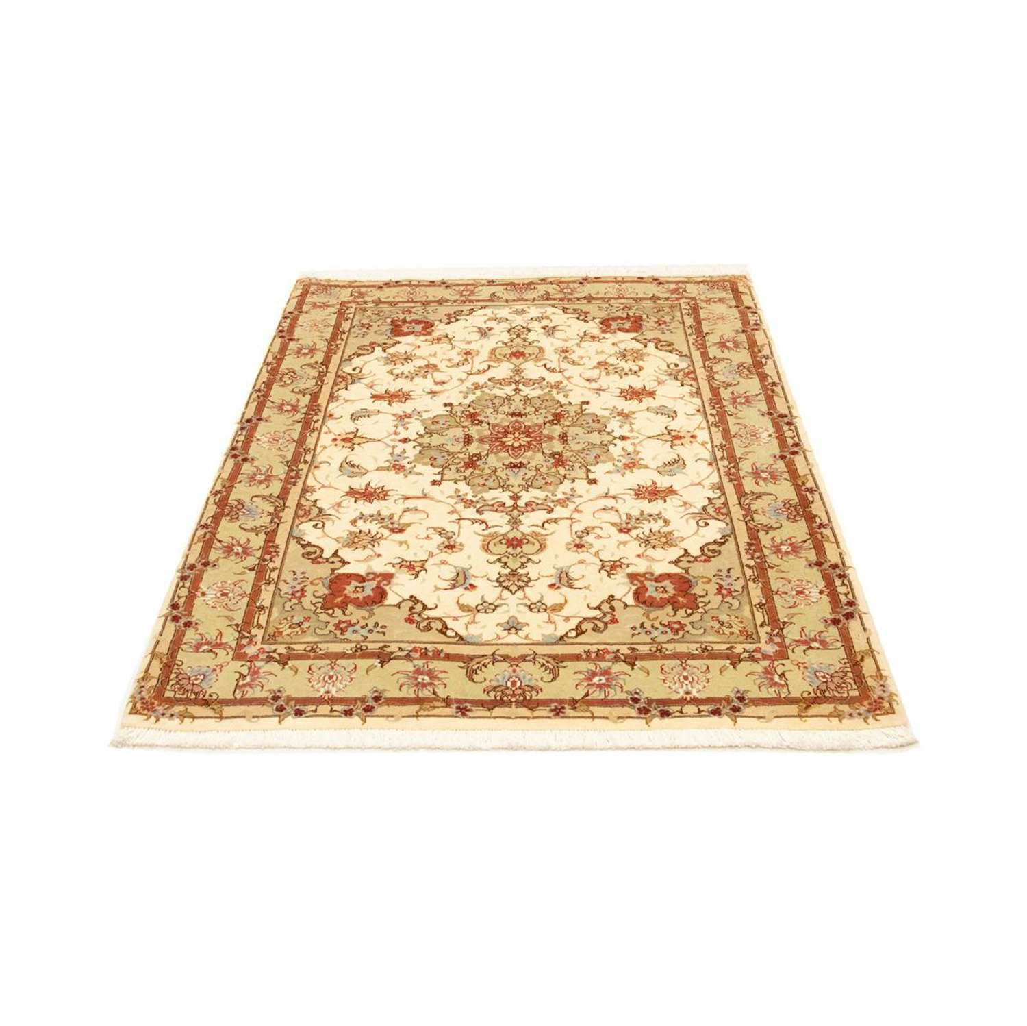 Perský koberec - Tabríz - Královský - 143 x 103 cm - béžová