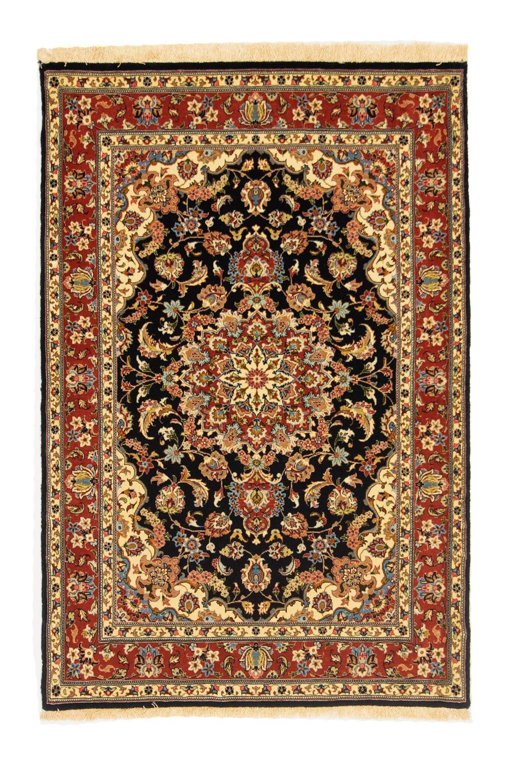 Tapis persan - Ghom - 149 x 102 cm - noir