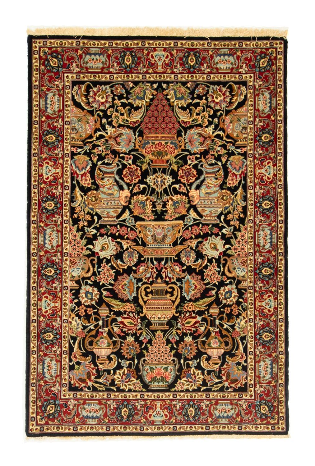 Perser Rug - Ghom - 148 x 99 cm - black