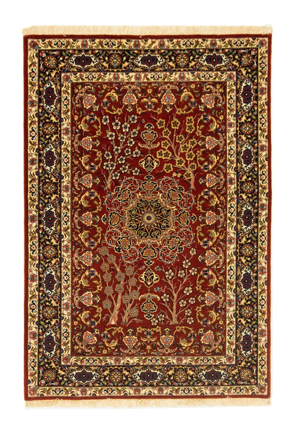 Alfombra persa - Ghom - 148 x 102 cm - rojo