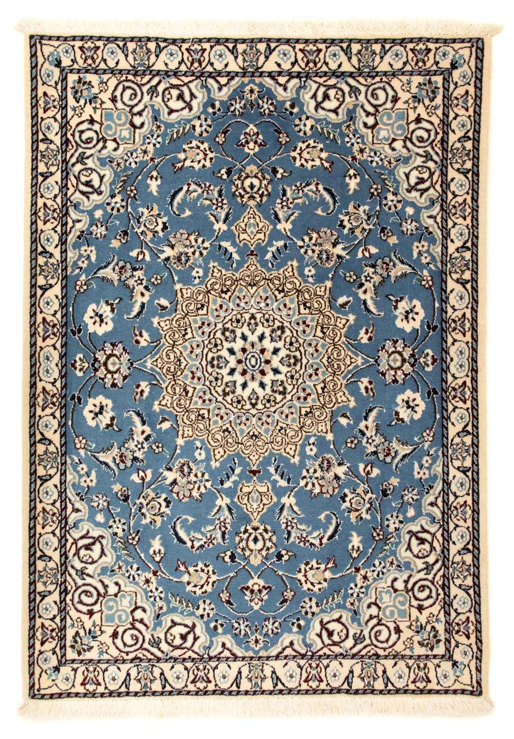 Perzisch tapijt - Nain - Koninklijk - 125 x 88 cm - blauw
